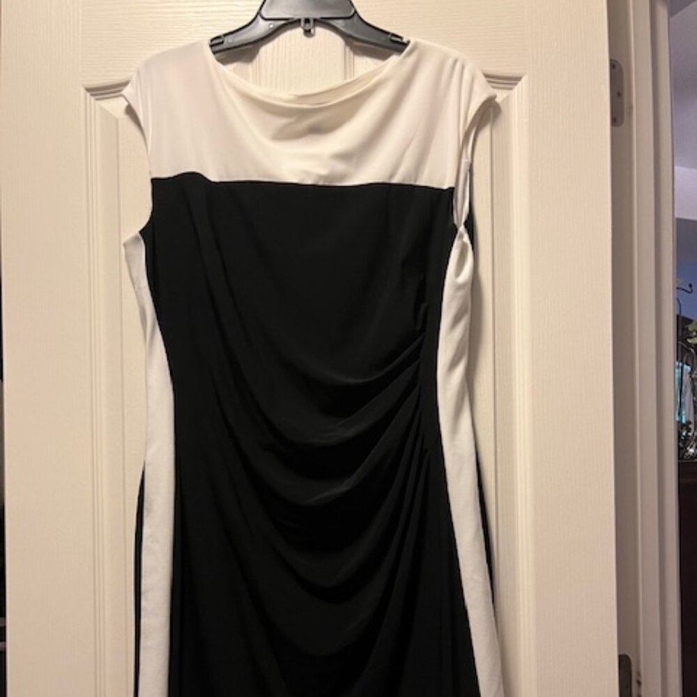 Chaps black and white dress size XL